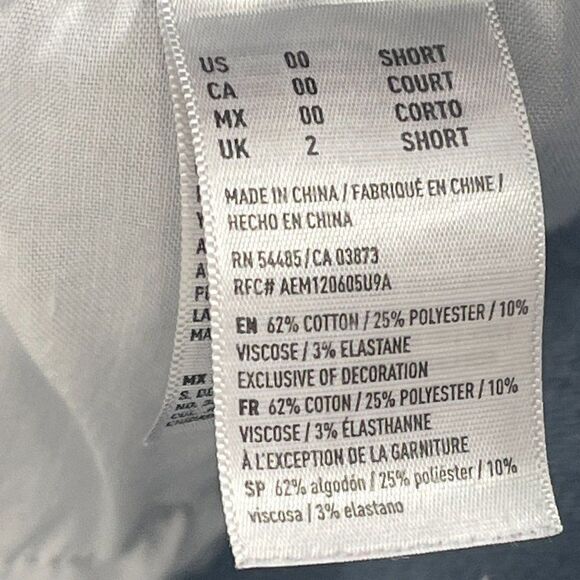 2/$30 American Eagle Distressed Stretch Skinny Jegging Jeans 00 Short - Picture 11 of 11